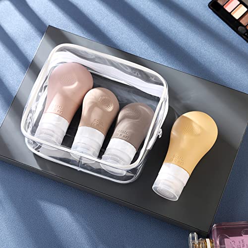 Gemice 16 Pack Travel Bottles Set for Toiletries, TSA Approved Travel Size Containers Leak Proof Silicone Squeezable Tubes Travel Accessories 2oz 3oz for Shampoo Conditioner Lotion Body Wash - Image 4
