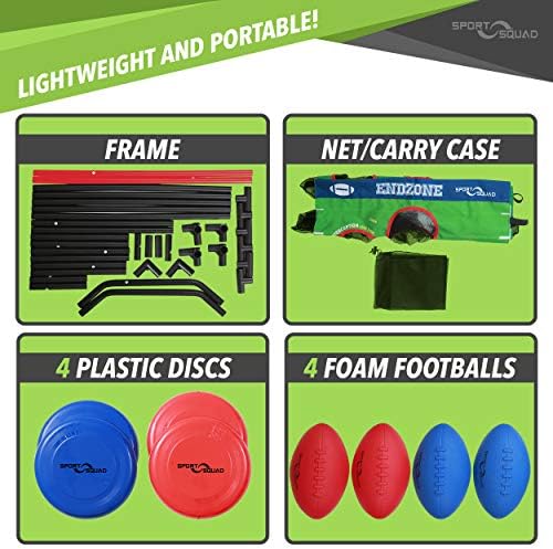 Sport Squad Endzone Challenge 2-in-1 Football and Flying Disc Toss - Backyard and Lawn Game for Indoor and Outdoor Use - Practice your Throwing Skills with this Football Target Carnival Game - Image 5