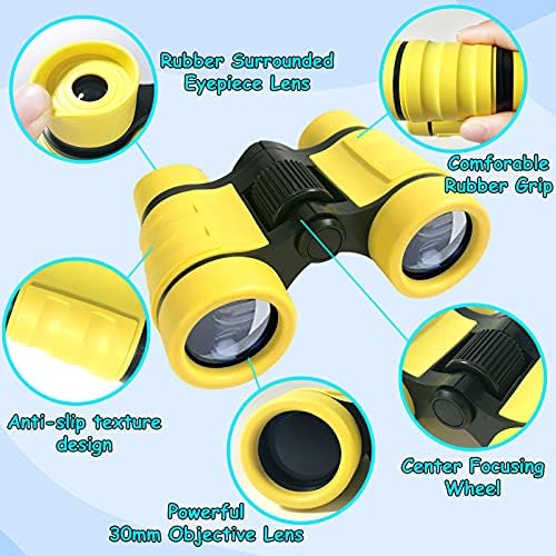 Binoculars for Kids Toy Gift for 3 4 5 6 7 8+ Year Old Boys Girls Kids Telescope Outdoor Toys for Sports and Outside Play Hiking, Bird Watching, Travel, Camping, Birthday Presents(Yellow) - Image 2