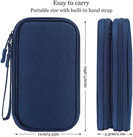 Portable, Waterproof Electronics Accessories Case and Organizer Bag for Cables, USB Drives and Chargers - Image 3
