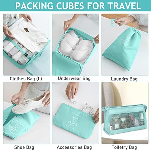 KPX Packing Cubes for Travel, Travel Luggage Packing Organizers, Travel Accessories Large Toiletries Bag for Clothes Shoes Cosmetics Toiletries - Image 4