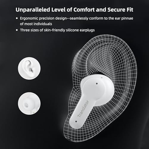 M3 Offline Language Translator Earbuds Support 144 Languages & Accents Translation Two-Way Translation Translator Device - Image 4