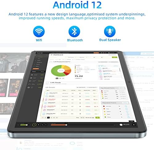 jumper 10 Inch Tablet, 8-Core Processor, 8GB RAM 128GB Storage, 1200p FHD IPS Touch Screen, Android 12 Tablets with Stereo Speakers, 13+5MP Camera, 6000mAh Battery, 5G WiFi, GPS, BT5.0, Type-C. - Image 3