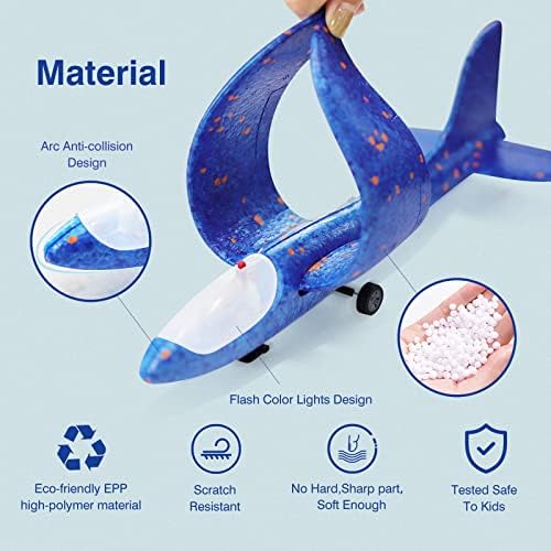 3 Pack Foam Airplane Launcher Toys, 2 Flight Mode Glider Plane,Kids Flying Toy,3 4 5 6 7 8 9 10 11 12 Year Old Boys Girls Gifts,Outdoor Sport Party Favor - Image 4