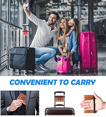 Passport Holder Cover Wallet Travel Essentials Leather Travel Wallet Rfid Blocking Case Vacation Travel Must Haves Travel Accessories for Men Women (110#Black) - Image 7