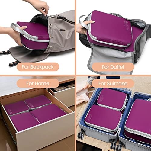 Cambond Compression Packing Cubes for Travel - Travel Bags Luggage Organizers Travel Essentials Compression Cubes for Carry on Suitcases - Image 8