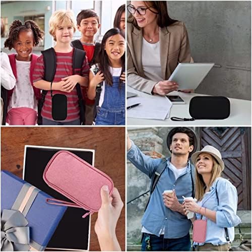 Travel Electronic Organizer Pouch Bag, 3 Compartments Portable Electronic Phone Accessories Storage Multifunctional Case for Cable, Cord, Charger, Hard Drive, Earphone(Pink) - Image 7