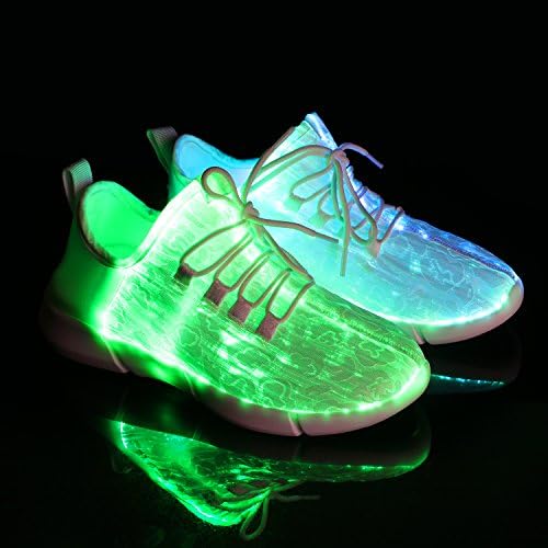 Shinmax Light Up Shoes,Fiber Optic LED Shoes for Women Men USB Charging Dancing LED Sneakers Flashing Shoes Glowing Luminous Trainers for Festivals,Christmas,Halloween and Parties White - Image 4