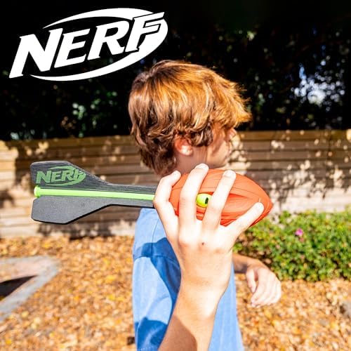 NERF Vortex Aero Howler Foam Football - NERF Soft Vortex Football for Long-Distance Throws - Perfect for Pool + Beach Football - Kids Aero Howler Whistle Vortex Foam Ball - Red - Image 7