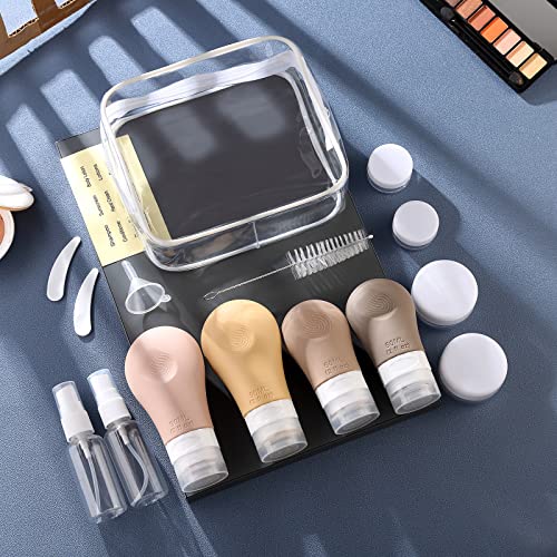 Gemice 16 Pack Travel Bottles Set for Toiletries, TSA Approved Travel Size Containers Leak Proof Silicone Squeezable Tubes Travel Accessories 2oz 3oz for Shampoo Conditioner Lotion Body Wash - Image 7