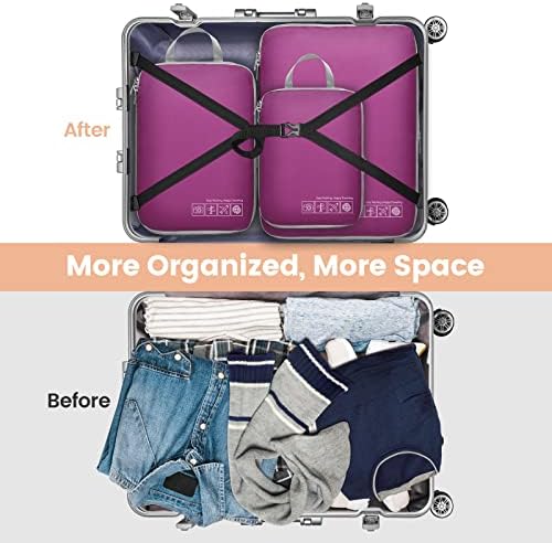 Cambond Compression Packing Cubes for Travel - Travel Bags Luggage Organizers Travel Essentials Compression Cubes for Carry on Suitcases - Image 5