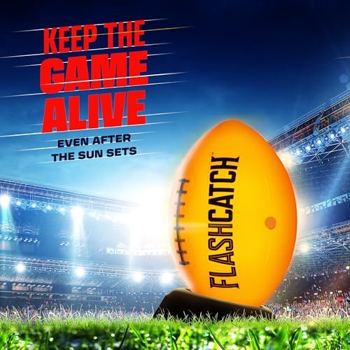 Light Up Football - Glow in the Dark Ball - NO 6 - Outdoor Sports Birthday Gifts for Boys 8-15+ Year Old - Kids Teenage Youth Easter Gift Ideas Activity - Boy Toys Stuff Ages 8 9 10 11 12 13 14 15 - Image 5