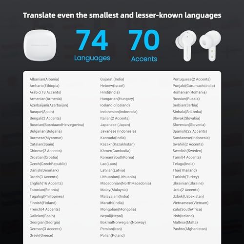 M3 Offline Language Translator Earbuds Support 144 Languages & Accents Translation Two-Way Translation Translator Device - Image 6