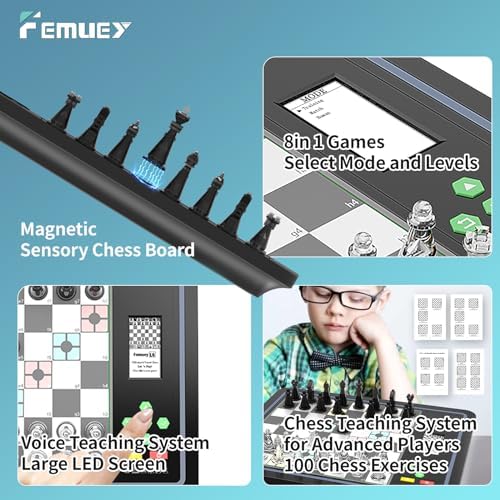 Electronic Chess Set, Board Game, Computer Chess Game, Chess Set Board Game, Electronic Chess Set Game, Chess Sets Games Lovers, for Beginners Great Partner for Play and Practice - Image 2