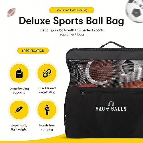Easy Play Sports and Outdoors - Complete Sports Ball Set in Carry Bag - Sport Balls Kit with Pump - Ideal for Boys' Outdoor Play and Convenient Storage - Image 2