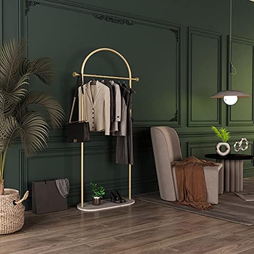 Gold Clothing Rack, Modern Clothes Rack with Marble Base, Heavy-duty Coat Racks Freestanding for Boutiques, Can Hang Jacket Garment, Hat, Scarf, Organize Shoes 31.5" W - Image 4