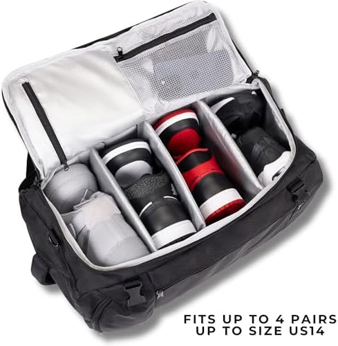 Athletico Sneaker Box - Premium Sneaker Bag & Travel Duffel Bag - For Shoes, Clothing, and Gym (Black) - Image 3
