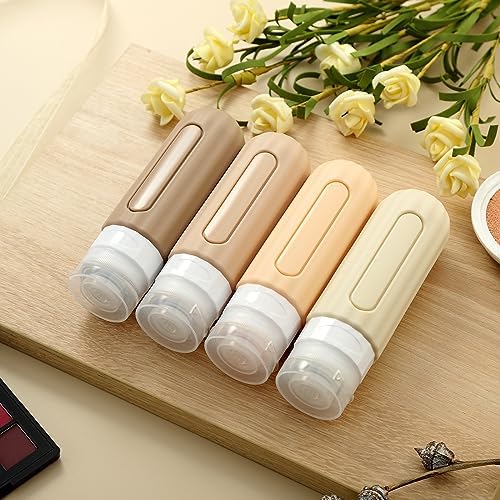 16 Pack Travel Bottles Set for Toiletries, Leakproof Travel Containers for Toiletries TSA Approved Silicone Travel Accessories Squeezable Refillable 3oz for Shampoo Conditioner Lotion - Image 5