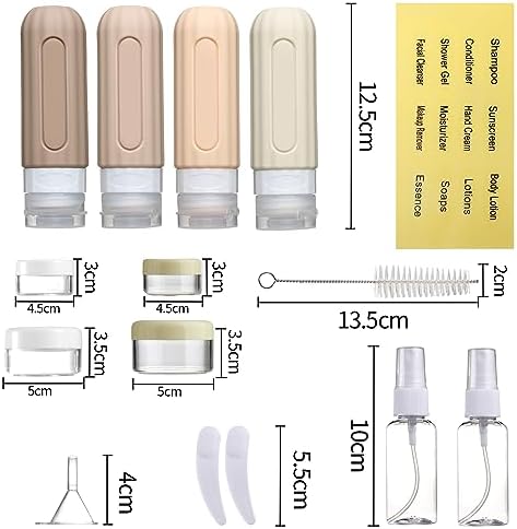 16 Pack Travel Bottles Set for Toiletries, Leakproof Travel Containers for Toiletries TSA Approved Silicone Travel Accessories Squeezable Refillable 3oz for Shampoo Conditioner Lotion - Image 4