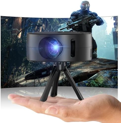 Mini Projector,Portable Movie Projector 1080P Support, 9500L Outdoor Projector for Home Theater Movie Phone Projector