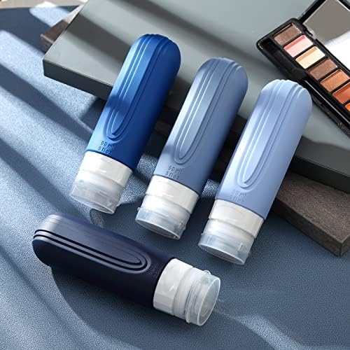 Travel Bottles for Toiletries, Tsa Approved 3oz Travel Size Containers BPA Free Leak Proof Refillable Liquid Silicone Squeezable Travel Accessories for Shampoo Conditioner Lotion (4 Pack) - Image 8