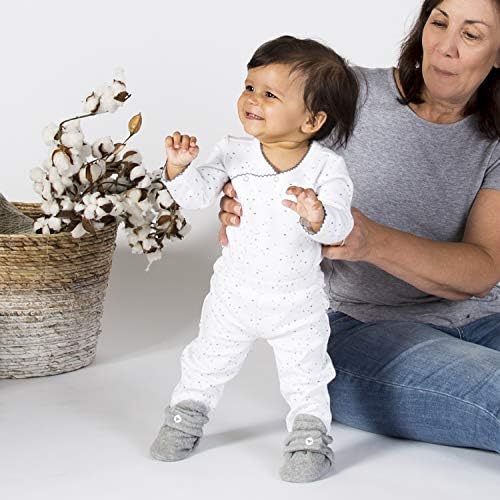 Burt's Bees Baby Baby Booties, Organic Cotton Adjustable Infant Shoes Slipper Sock - Image 6
