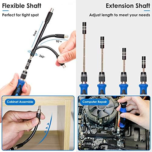 STREBITO Electronics Precision Screwdriver Sets 142-Piece with 120 Bits Magnetic Repair Tool Kit for iPhone, MacBook, Computer, Laptop, PC, Tablet, PS4, Xbox, Nintendo, Game Console - Image 4