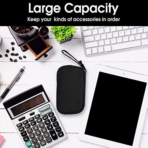 Travel Electronic Organizer Pouch Bag, 3 Compartments Portable Electronic Phone Accessories Storage Multifunctional Case for Cable, Cord, Charger, Hard Drive, Earphone(Pink) - Image 2