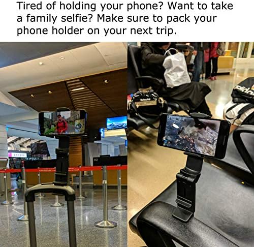 Perilogics Universal in Flight Airplane Phone Holder Mount. Hands Free Viewing with Multi-Directional Dual 360 Degree Rotation. Pocket Size Must Have Airplane Travel Essential Accessory for Flying - Image 4