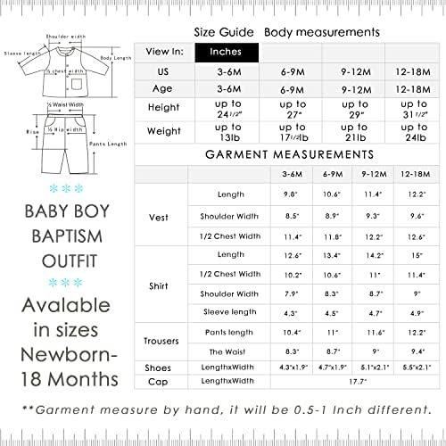 Booulfi Baptism Christening Outfits for Boys Easter Outfit Baby Boy Gentleman Church Blessing Photoshoot Suits - Image 6