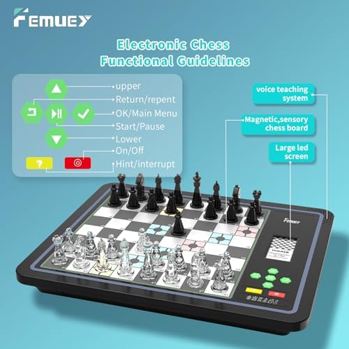Electronic Chess Set, Board Game, Computer Chess Game, Chess Set Board Game, Electronic Chess Set Game, Chess Sets Games Lovers, for Beginners Great Partner for Play and Practice - Image 3