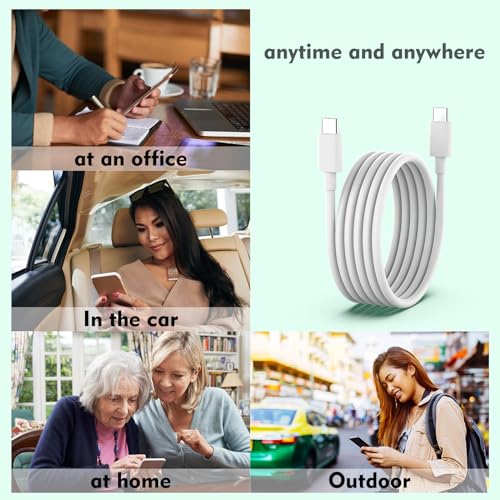 iPhone 15 Charger 5Pack (6/6/6/6/6 ft) USB C to USB C Cable(60W/3A) USB C Charger Cable Fast Charging for iPhone 15 Pro/Plus/Pro Max,iPad Mini 6/ Pro 2021,MacBook Pro,Samsung Galaxy S23 and More - Image 7