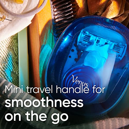Gillette Venus Mini ComfortGlide White Tea Razors for Women, Includes 1 Mini Handle + 3 Refills + 1 Case - Image 4