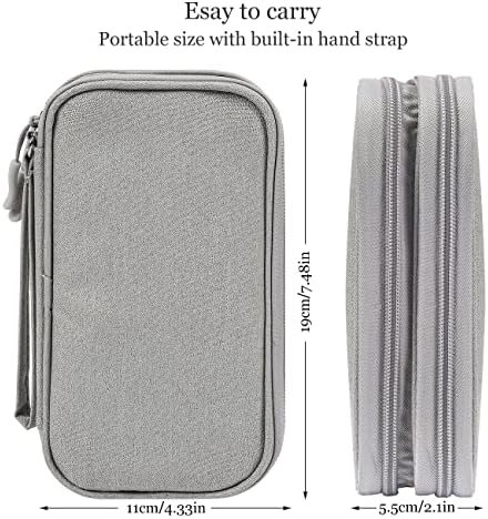 Electronic Organizer Bag, Waterproof Portable Electronic Organizer Travel Accessories Cable Bag Universal Cord Storage Case for Cable/Cord Storage, Charging Cable, Cell Phone, Power Bank - Image 3
