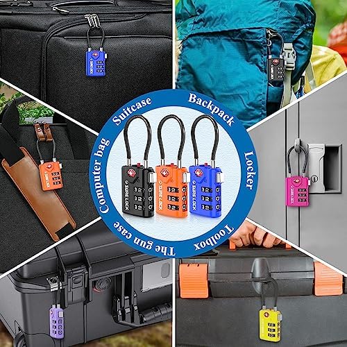 SURE LOCK TSA Compatible Travel Luggage Locks, Inspection Indicator, Easy Read Dials TSA Approved with Zinc Alloy - Image 6