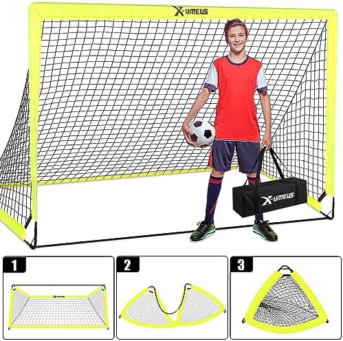 Kids Soccer Goals for Backyard Set of 2, 6x4 ft Portable Pop Up Soccer Goal Training Equipment with Soccer Ball, Ladder and Cones, Soccer Nets for Backyard for Kids Youth Toddler Outdoor Sports Games - Image 4