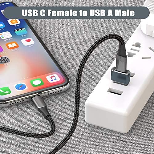Basesailor USB to USB C Adapter 2Pack,USBC Female to A Male OTG Charger Type C Converter for Apple Watch Ultra iWatch 7 8 9,iPhone 15 14 13 Plus Pro Max,AirPods 3,iPad Air,Car,Samsung Galaxy S24 23,16 - Image 3