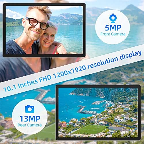 jumper 10 Inch Tablet, 8-Core Processor, 8GB RAM 128GB Storage, 1200p FHD IPS Touch Screen, Android 12 Tablets with Stereo Speakers, 13+5MP Camera, 6000mAh Battery, 5G WiFi, GPS, BT5.0, Type-C. - Image 6