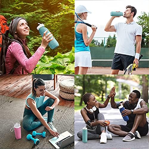SPECIAL MADE Collapsible Water Bottles Cups Leakproof Valve Reusable BPA Free Silicone Foldable Travel Water Bottle Cup for Gym Camping Hiking Travel Sports Lightweight Durable - Image 8